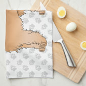 Linge De Cuisine Mini Goldendoodle Abricot Chien de Dessin Animé Mi (Quart Plié)