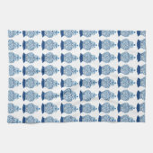 Linge De Cuisine Mini jarres de gingembre bleu et blanc (Horizontal)