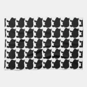 Linge De Cuisine Mini silhouette noire de porc (Horizontal)