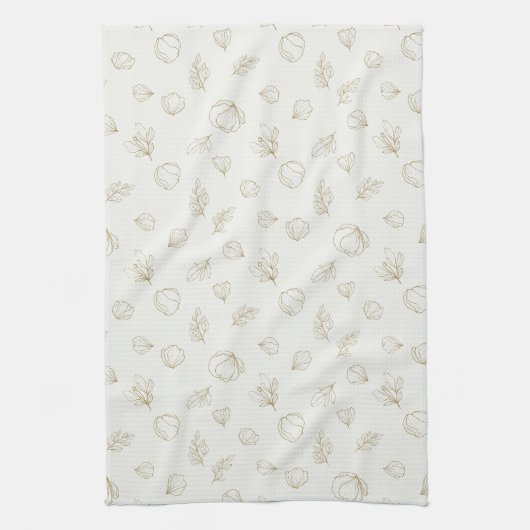 Linge De Cuisine Minimal Botanical Line Art Pattern (3) (Vertical)