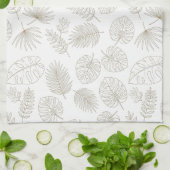 Linge De Cuisine Minimal Botanical Line Art Pattern (5) (Plié)