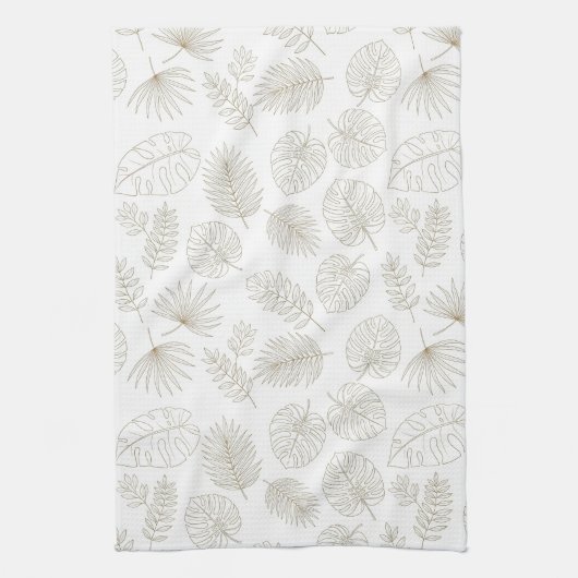 Linge De Cuisine Minimal Botanical Line Art Pattern (5) (Vertical)
