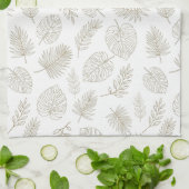 Linge De Cuisine Minimal Botanical Line Art Pattern (6) (Plié)