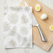 Linge De Cuisine Minimal Botanical Line Art Pattern (6) (Quart Plié)