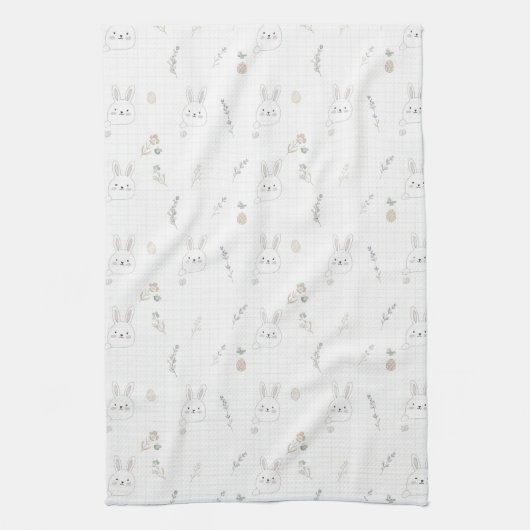 Linge De Cuisine Minimal Easter Bunny Pastel Spring Pattern (2) (Vertical)