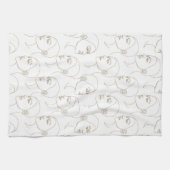 Linge De Cuisine Minimal Female Face Line Pattern (2) (Horizontal)