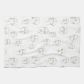 Linge De Cuisine Minimal Female Face Line Pattern (3) (Horizontal)