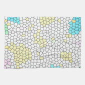 Linge De Cuisine Minimalisme Art Abstrait Pale Pastel Cellules (Horizontal)