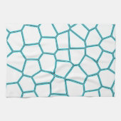 Linge De Cuisine Minimalisme Art Abstrait Pale Turquoise Cellules B (Horizontal)