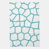 Linge De Cuisine Minimalisme Art Abstrait Pale Turquoise Cellules B (Vertical)