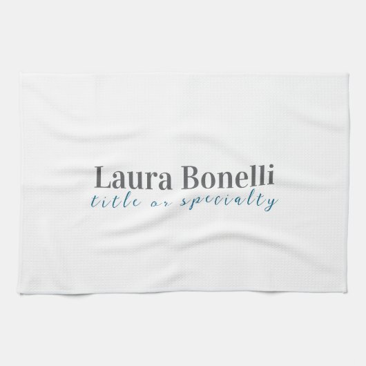 Linge De Cuisine Minimalist Professional Modern Plain Name Title (Horizontal)