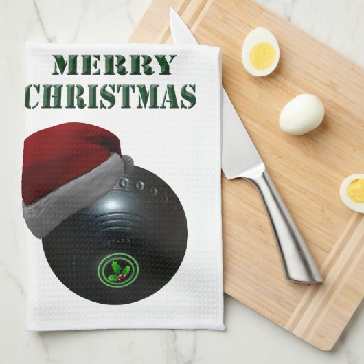 Linge De Cuisine Minimalists Bows Joyeux Noël, (Quart Plié)