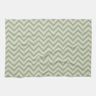 Linge De Cuisine Mint Chevron