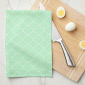 Linge De Cuisine Mint Quatrefoil (Quart Plié)