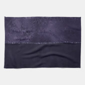 Linge De Cuisine Minuit Indigo Romance | Satiny Grunge Damask (Horizontal)