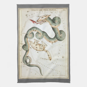 Linge De Cuisine Miroir d'Urania, Carte céleste d'astronomie vintag