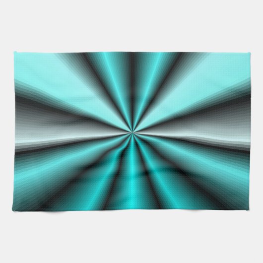 Linge De Cuisine Miroiter le satin turquoise (Horizontal)
