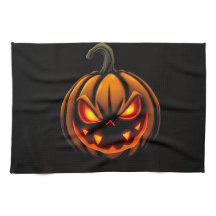 Mischievous Pumpkin Monster Halloween Towel