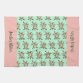 Linge De Cuisine Mistletoe couleur Macaron de Noël (Horizontal)