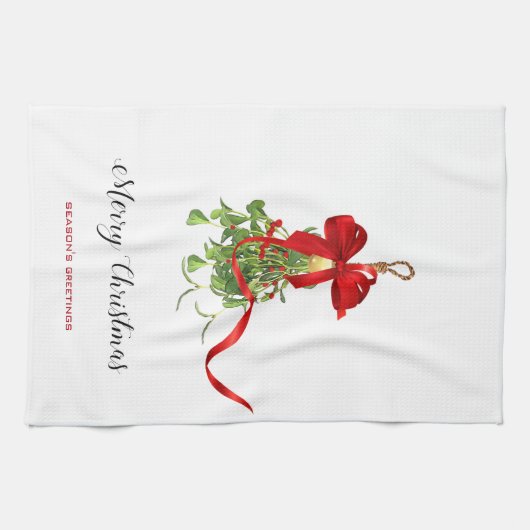 Linge De Cuisine Mistletoe de Noël (Horizontal)