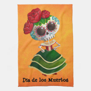 Linge De Cuisine Mlle la mort de Dia de Muertos Mexican
