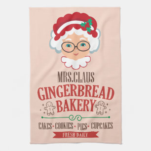 Linge De Cuisine Mme Claus Boulangerie à pain d'épices Noël