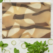 Linge De Cuisine Mocha Latte Brown Abstract Artsy Towel (Plié)