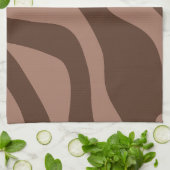 Linge De Cuisine Mocha Mousse Abstrait rétro 03 (Plié)