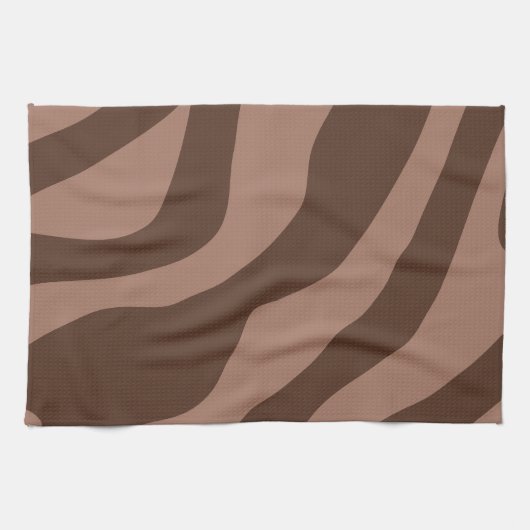 Linge De Cuisine Mocha Mousse Abstrait rétro 03 (Horizontal)