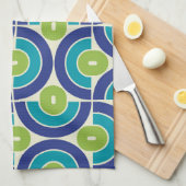 Linge De Cuisine Mod 1970s Retro Style Geometric Design (Quart Plié)