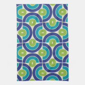 Linge De Cuisine Mod 1970s Retro Style Geometric Design (Vertical)