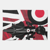 Linge De Cuisine Mod d'Union Jack sur le rétro scooter (Horizontal)