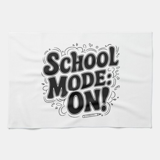 Linge De Cuisine Mode école : ON ! , Conception Vintage (Horizontal)