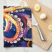 Linge De Cuisine Mode Octopus coloré (Quart Plié)