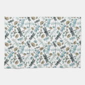 Linge De Cuisine Modèle Chic Dragonfly Et Floral (Horizontal)