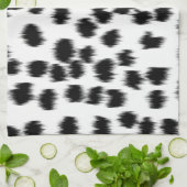 Linge De Cuisine Modèle dalmatien noir et blanc d'impression (Plié)
