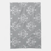 Linge De Cuisine Modèle Damas, Damas gris, Damas français (Vertical)