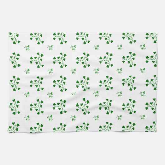 Linge De Cuisine Modèle de cercles de trèfles verts (Horizontal)