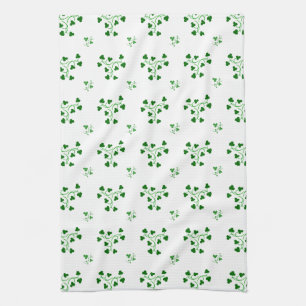 Linge De Cuisine Modèle de cercles de trèfles verts