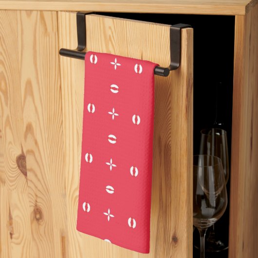 Linge De Cuisine Modèle de charme des fêtes de Noël 09 -  (Pliage en tiers)