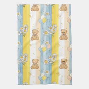 Linge De Cuisine Modèle de jardin aux marguerites Ourson (13)