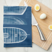 Linge De Cuisine Modèle de navire antique II (Quart Plié)