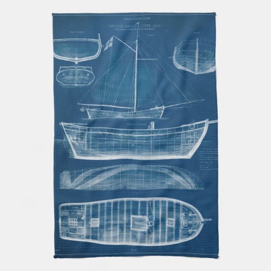 Linge De Cuisine Modèle de navire antique II (Vertical)
