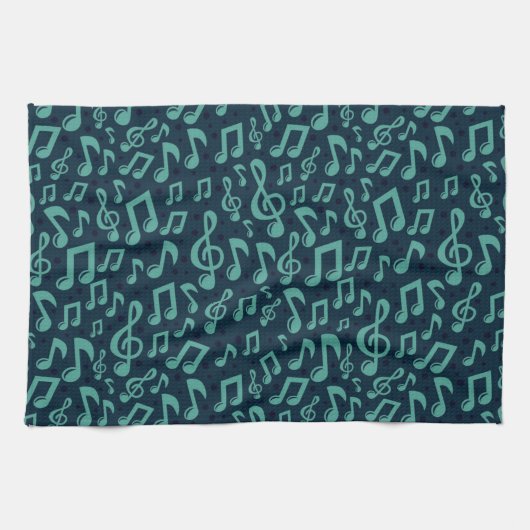 Linge De Cuisine Modèle de notes de musique (Horizontal)