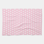 Linge De Cuisine Modèle de pois rose et blanc (Horizontal)