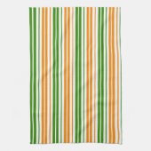 Linge De Cuisine Modèle de rayures verticales orange vert blanc (Vertical)