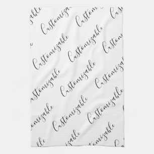 Linge De Cuisine Modèle de texte de script moderne éditable Noir