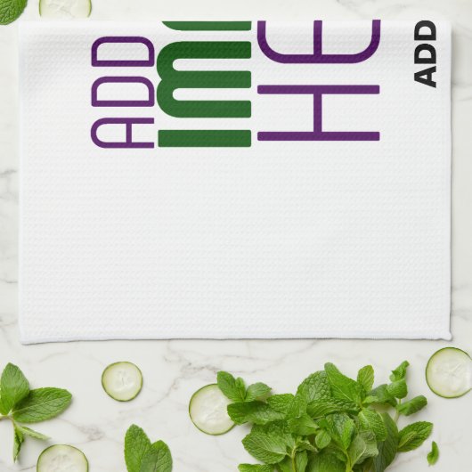 LINGE DE CUISINE MODÈLE DE TEXTE D'IMAGE BLANCHE SIMPLE MODERNE (Plié)