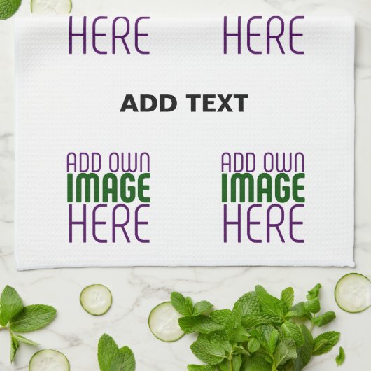 LINGE DE CUISINE MODÈLE DE TEXTE D'IMAGE BLANCHE SIMPLE MODERNE (Plié)