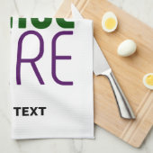 LINGE DE CUISINE MODÈLE DE TEXTE D'IMAGE BLANCHE SIMPLE MODERNE (Quart Plié)